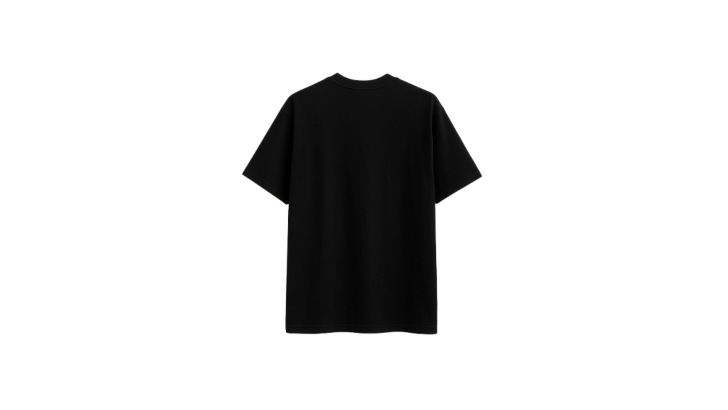 Black short sleeve t-shirt with logo