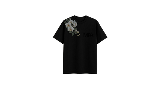 Black short sleeve t-shirt with logo
